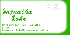 hajnalka rohr business card